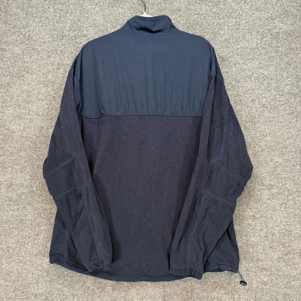 Nike Sweatshirt Men XXL Blue 1/4 Zip‎ Pullover Mixed Media Mock Neck Vintage Y2K